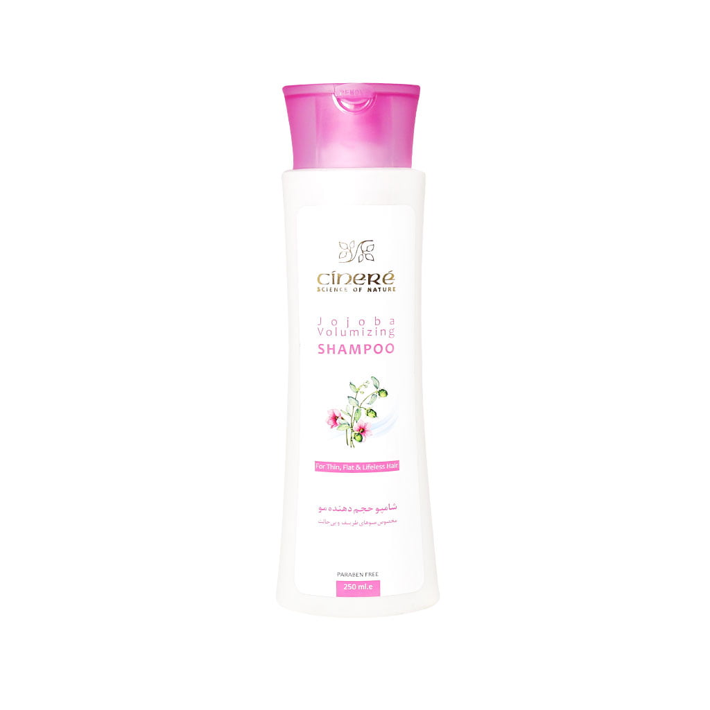 Cinere Jojoba Volumizing Shampoo For Thin, Flat & Lifeless Hair 250 ml شامپو حجم دهنده مو سینره مناسب موهای ظریف و بی حالت ۲۵۰ میلی لیتر