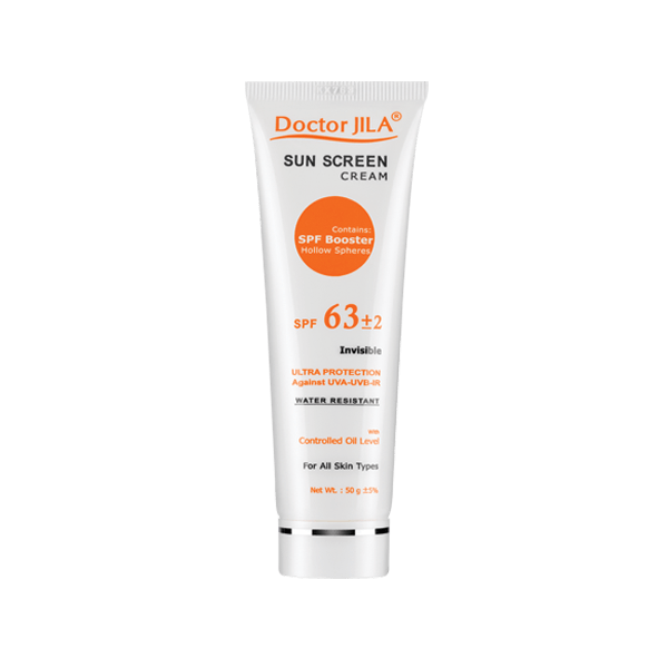کرم ضد آفتاب بی رنگ SPF63 دکتر ژیلا با چربی کنترلی حاوی عصاره های گیاهی است که ضمن حفاظت پوست در مقابل آفتاب، ضد چروک، مرطوب کننده و نرم کننده می باشد.