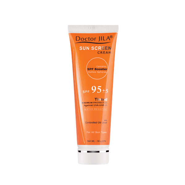 کرم ضد آفتاب رنگی SPF95 دکتر ژیلا با چربی کنترلی با استفاده از بازتابنده های معدنی و جاذبهای شیمیایی پرتوهای فرا بنفش از پوست در برابر آفتاب محافظت می کند.