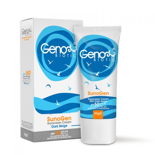 کرم ضد آفتاب رنگی ژنوبایوتیک SPF50 پوست معمولی تا خشک
