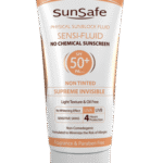 کرم ضد آفتاب سنسی فلوئید سان سیف +SPF50 بدون رنگ