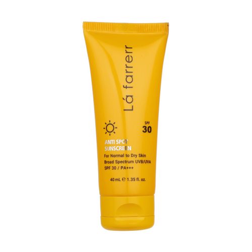 کرم ضد آفتاب و ضد لک بی رنگ SPF30 پوست خشک لافارر