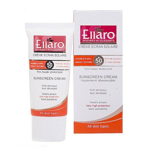 کرم ضد آفتاب بی رنگ الارو SPF50 مناسب انواع پوست