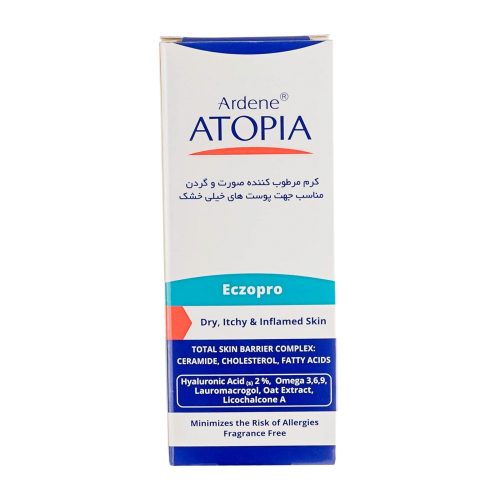 کرم مرطوب کننده صورت و گردن اگزما آتوپیا آردن
