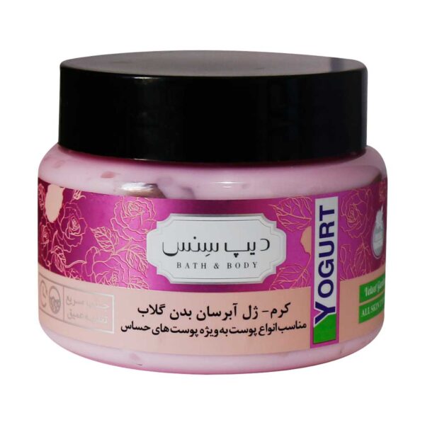 کرم ژل آبرسان بدن گلاب دیپ سنس مناسب انواع پوست به ویژه پوست های حساس است که ضمن تغذیه و آبرسانی عمیق، سبب رفع التهاب و خشکی پوست بدنتان نیز می گردد.