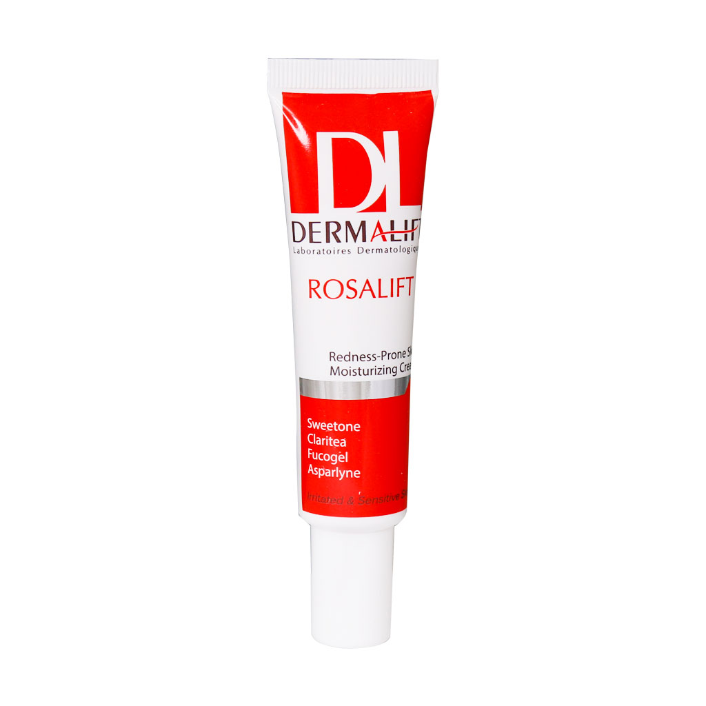 Dermalift-Rosalift-Anti-Redness-Cream-For-Sensitive-Skins-30-ml کرم ضد قرمزی رزالیفت درمالیفت مناسب پوست های حساس و ملتهب می باشد که از قرمزی پوست خود رنج می برند. این کرم فاقد ترکیبات استروئیدی است.