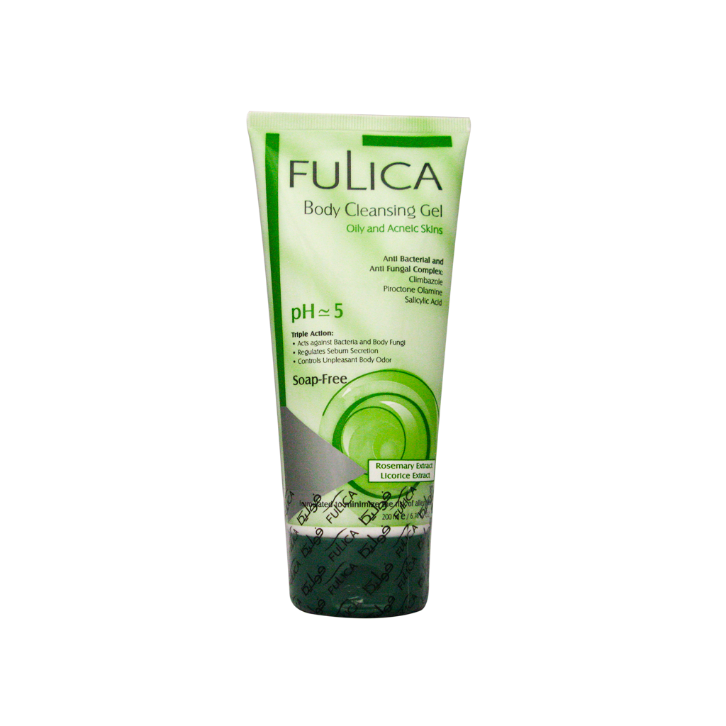 Fulica Body Cleansing Gel For Oily Skin 200 ml شامپو بدن پوست چرب فولیکا ۲۰۰ میلی لیتر