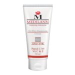 کرم ضد آفتاب رنگی SPF60 مدیلن فاقد چربی