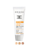 کرم ضد آفتاب رنگی SPF50 اریکه مناسب پوست خشک و نرمال بدون بر جای گذاشتن حس چربی روی پوست، از آن در برابر اشعه مضر خورشید محافظت می‌کند.