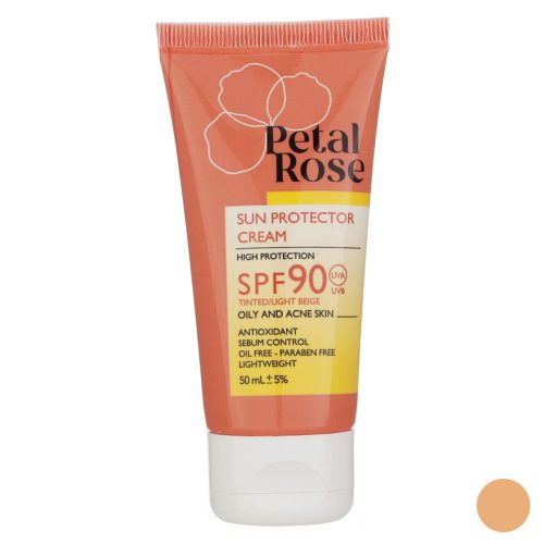 کرم ضد آفتاب رنگی پوست چرب پتال رز SPF90