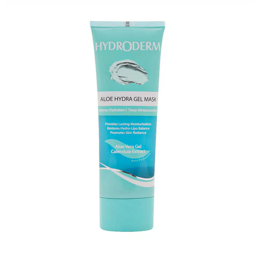 Hydroderm Aloe Hydra Gel Mask 100 g ماسک ژلی آبرسان و التیام بخش پوست حساس هیدرودرم 100 گرم
