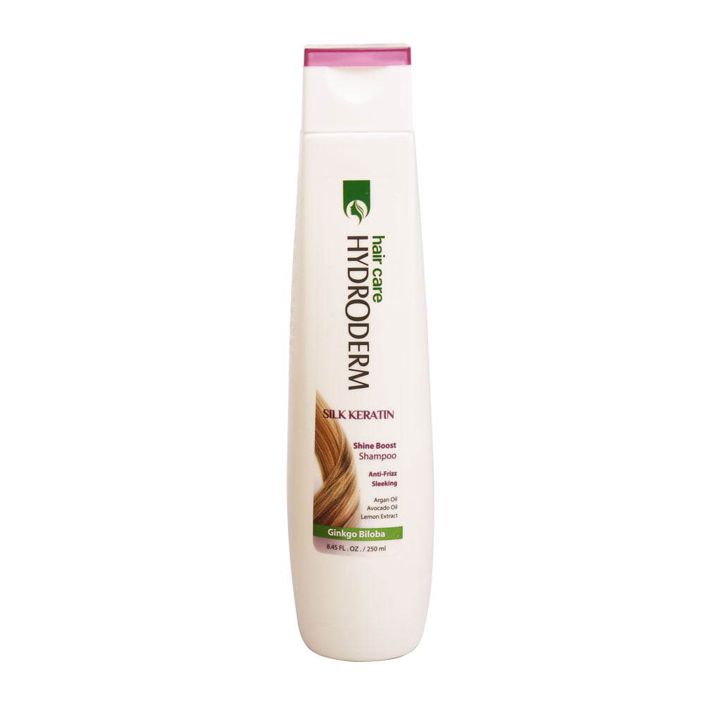 Hydroderm Silk Keratin Shine Boost Shampoo 250 ml شامپو براق کننده و ضد وز موی هیدرودرم 250 میلی لیتر